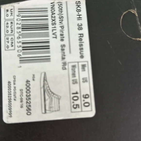 Rare Vans Christmas Pirate Santa SK8-HI - Picture 6 of 6